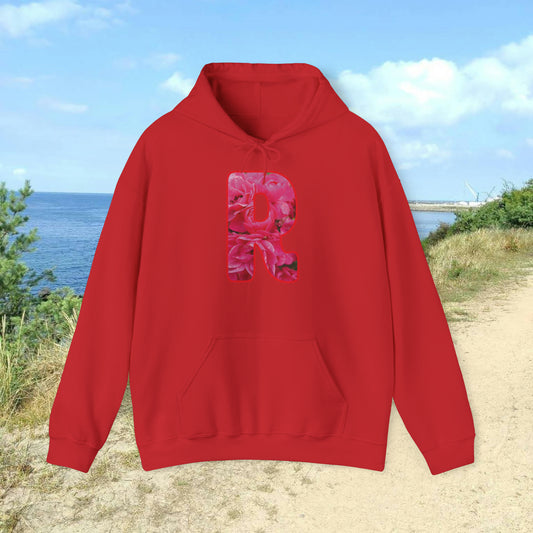 Roses and Rose Letter R Unisex Heavy Blend™ Hooded Sweatshirt